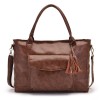 15 inch Brown Leather Tote 15 inch Brown Leather Tote