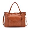 15 inch Brown Leather Tote 15 inch Brown Leather Tote